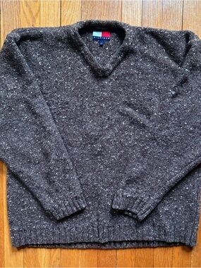 Vintage 1990’s Tommy Hilfiger Pullover Donegal Flecked Texture Speckled Sweater